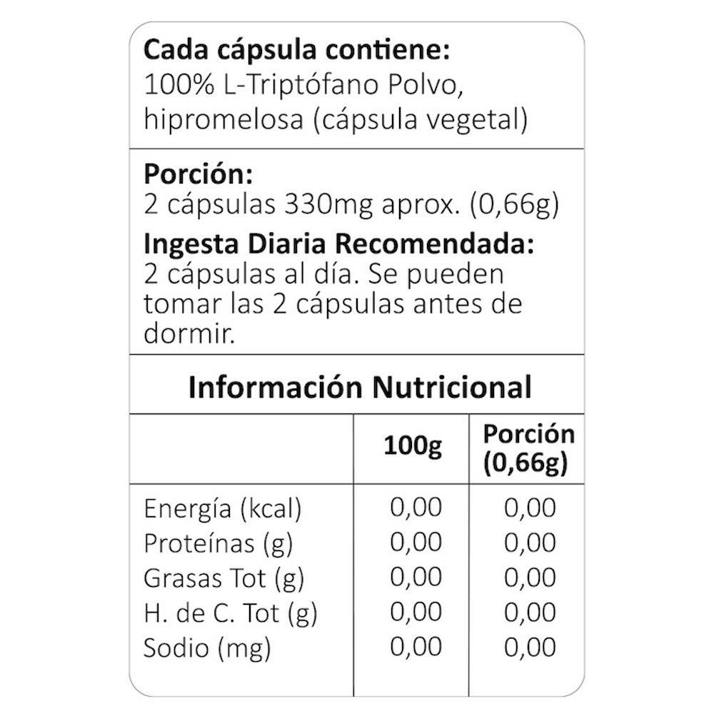 L Triptofano Avanti 60 Cap - AVANTI - Aldea Nativa