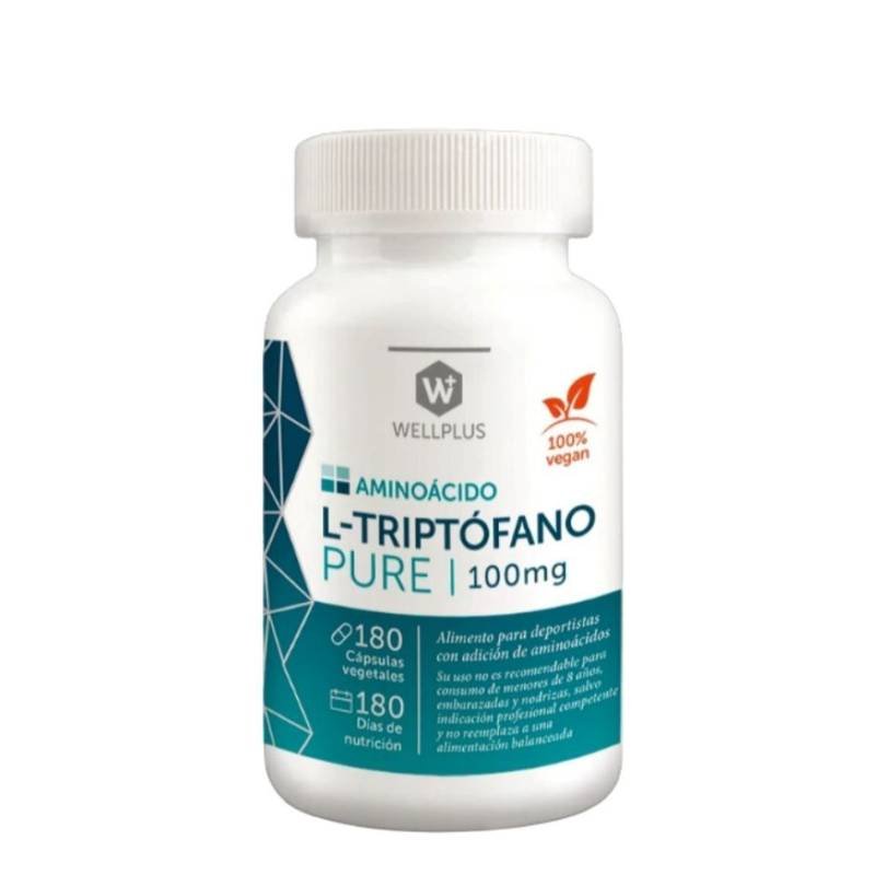 L Triptofano Pure Wellplus 180 Cap - WELLPLUS - Aldea Nativa