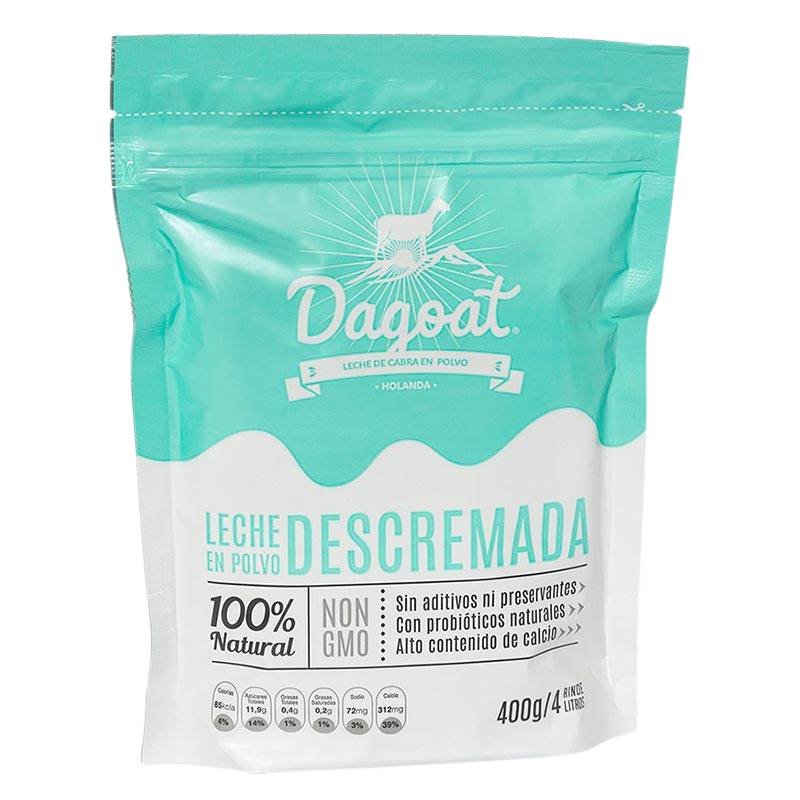 Leche Cabra descremada Dagoat 400 Gr - DAGOAT - Aldea Nativa