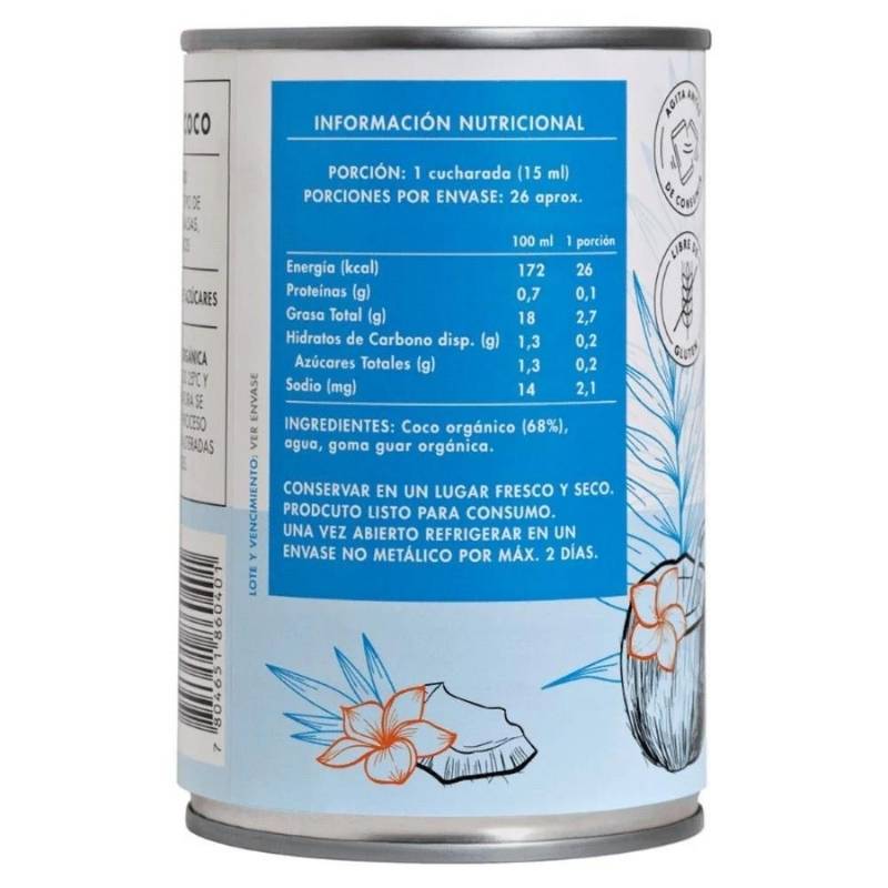 Leche Coco Org Manare 400 Ml - MANARE - Aldea Nativa