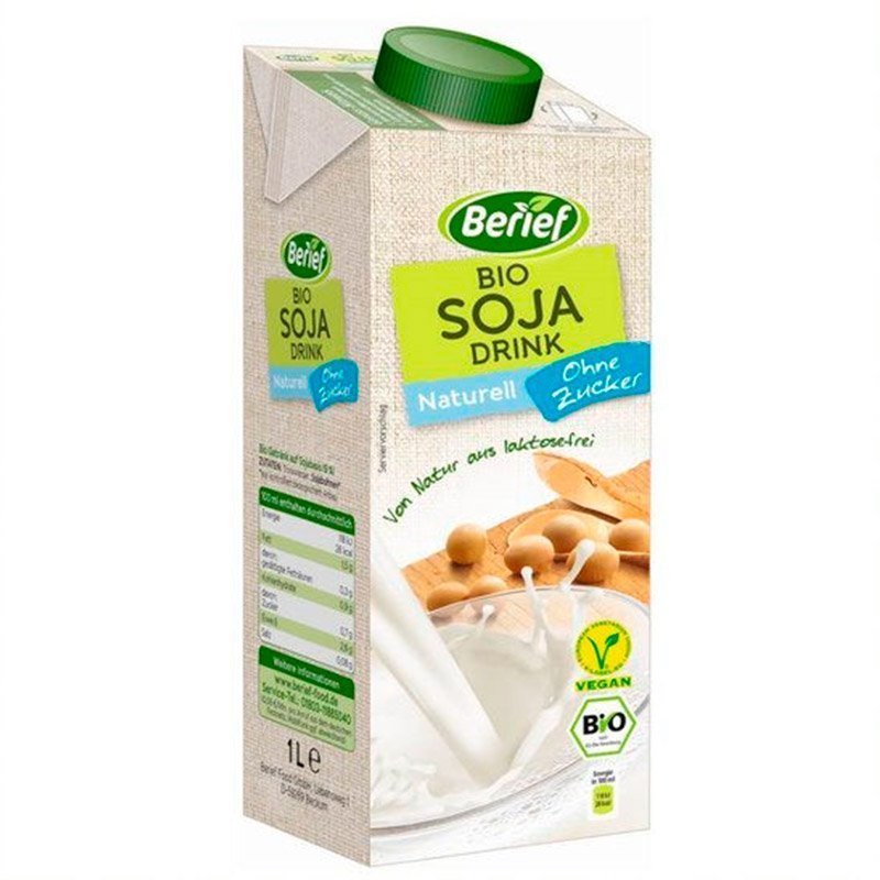 Leche de Soya Sin Azucar Organico Berief 1 Lt - BERIEF - Aldea Nativa