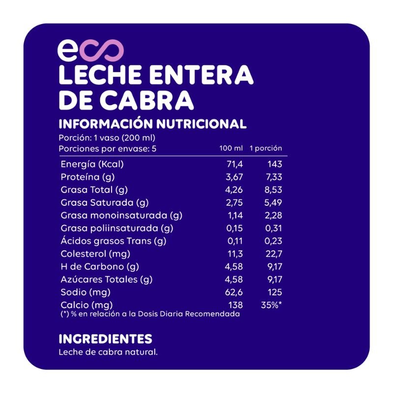 Leche Entera Cabras Libres Ecoterra 1 Lt - ECOTERRA - Aldea Nativa