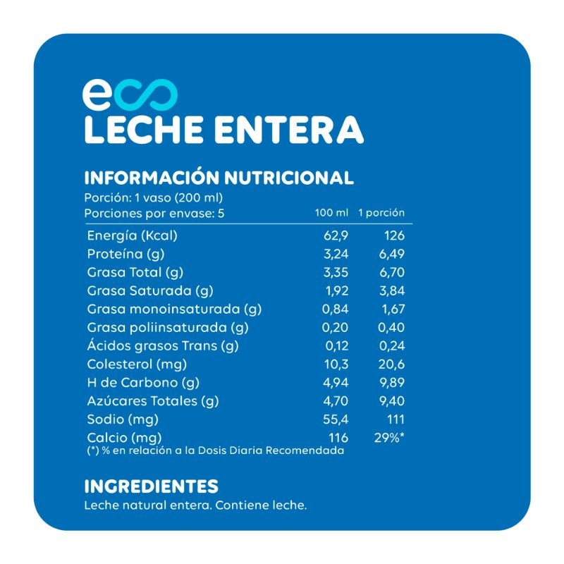Leche Entera Vacas Libres Ecoterra 1 Lt - ECOTERRA - Aldea Nativa