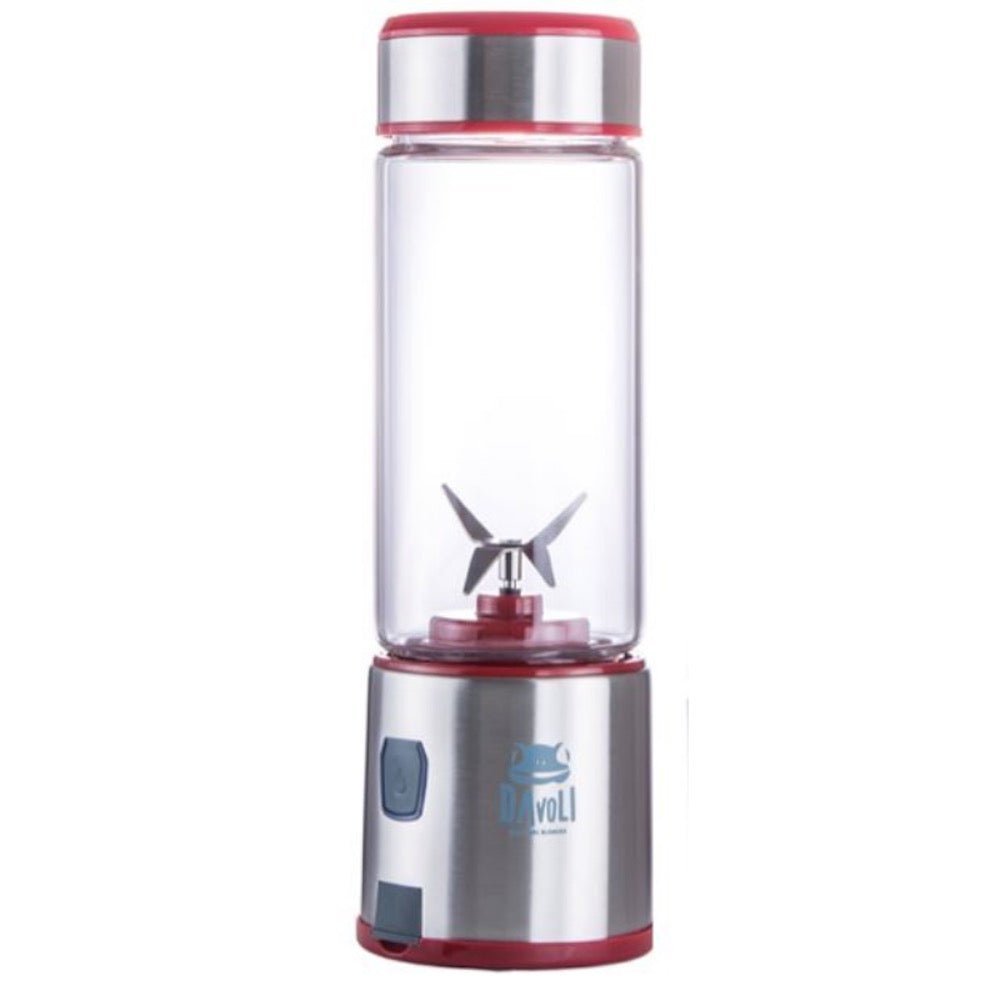 Licuadora Personal Recargable Davoli Vaso Vidrio Roja - DAVOLI - Aldea Nativa