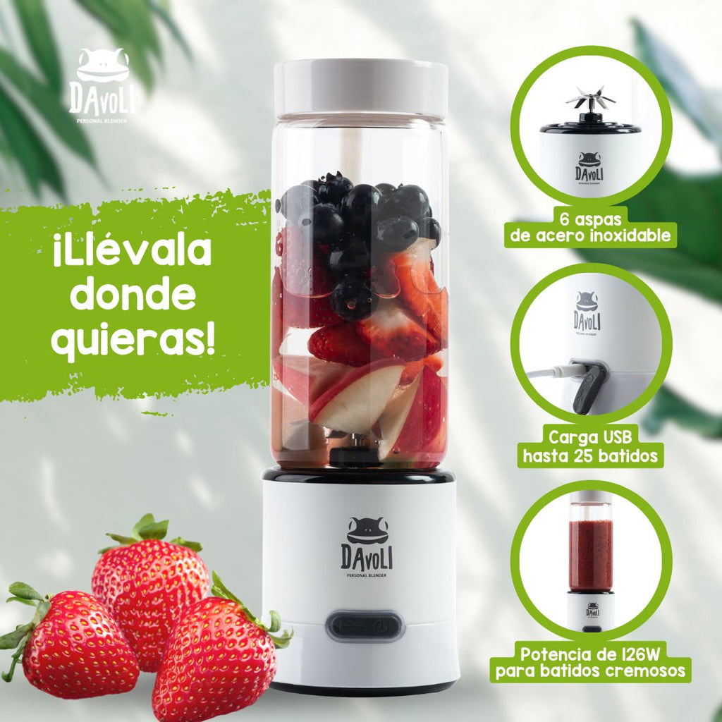 Licuadora portatil ferro Blanca un Miobio - MIOBIO - Aldea Nativa