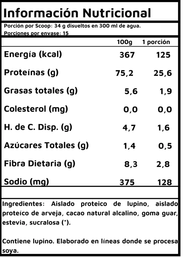 Lupine Protein Sabor Cacao Prote&co 550 Gr - PROTE&CO - Aldea Nativa