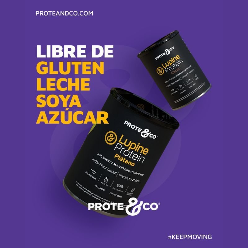 Lupine Protein Sabor Plátano Prote&co 500 Gr - PROTE&CO - Aldea Nativa