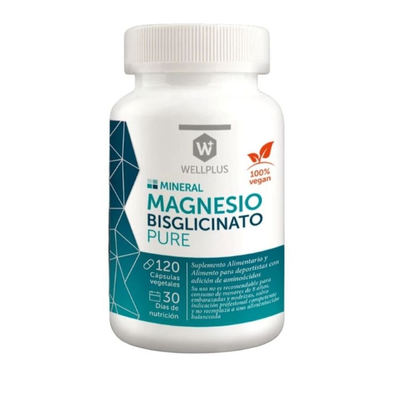 Magnesio Bisglicinato Pure Wellplus 120 Cap - WELLPLUS - Aldea Nativa