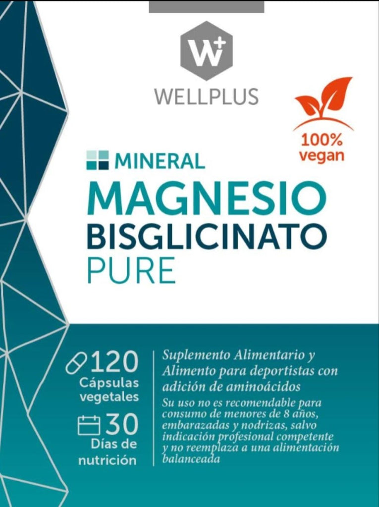 Magnesio Bisglicinato Pure Wellplus 120 Cap - WELLPLUS - Aldea Nativa