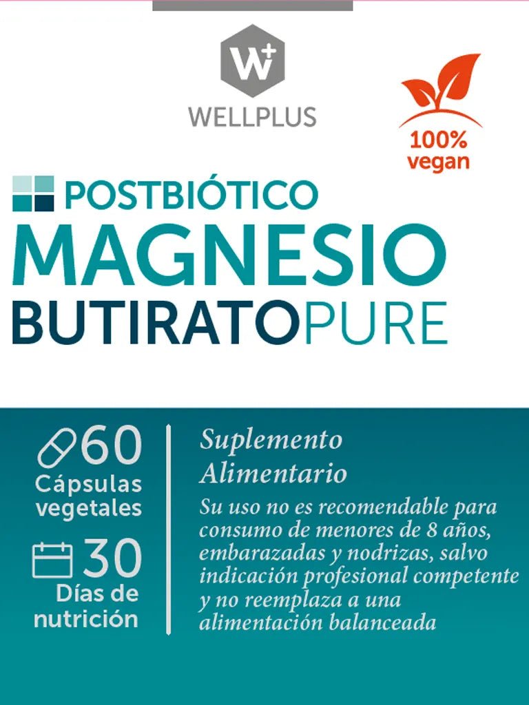 Magnesio Buritrato 60 cap Wellplus - WELLPLUS - Aldea Nativa