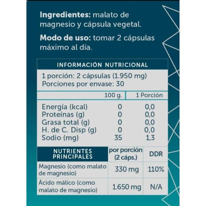 Magnesio Malato Pure Wellplus 60 Cap - WELLPLUS - Aldea Nativa