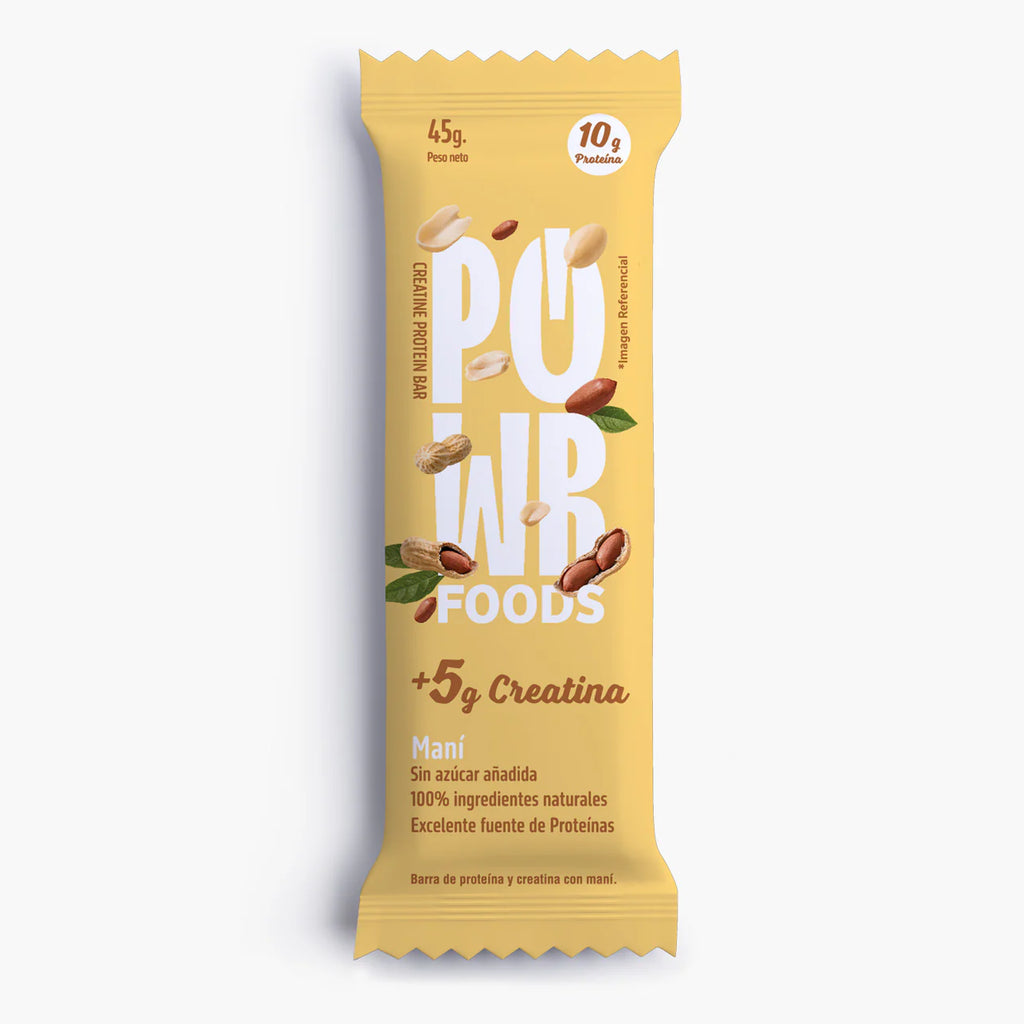 Barra creatine protein mani caja 16 UN POWER FOODS