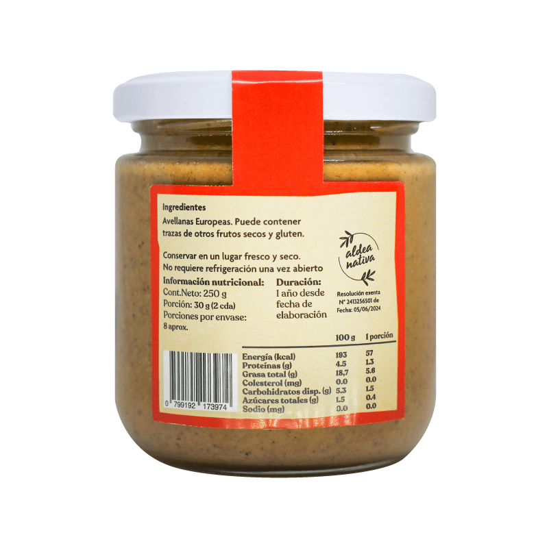 Mantequilla De Avellana Aldea Nativa 250 Gr - ALDEA NATIVA - Aldea Nativa
