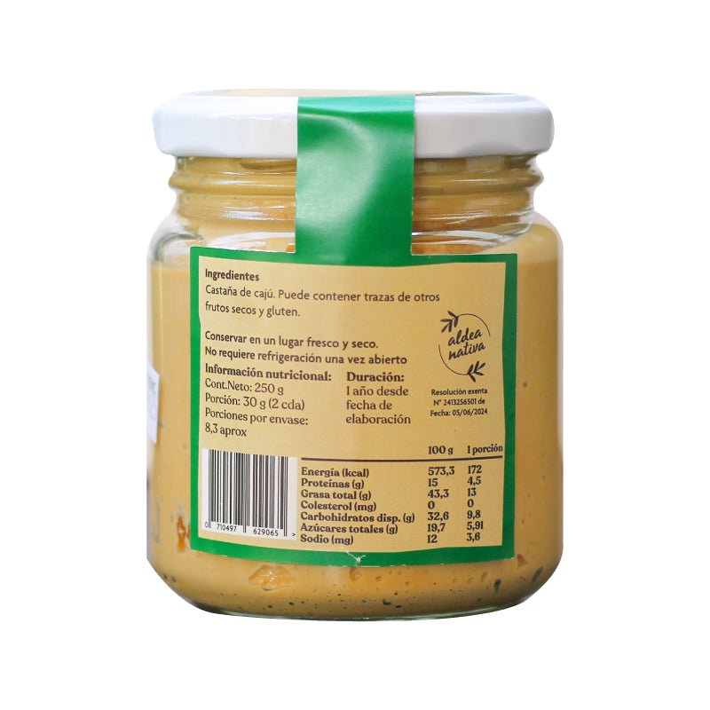 Mantequilla de Castaña de Cajú Aldea Nativa 250 Gr. - ALDEA NATIVA - Aldea Nativa