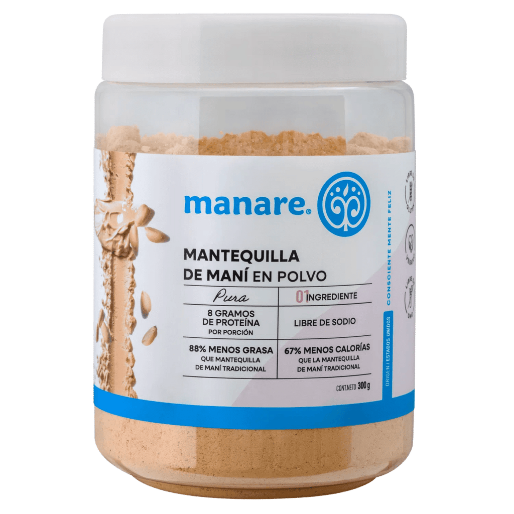 Mantequilla de maní en polvo 300 gr Manare - MANARE - Aldea Nativa