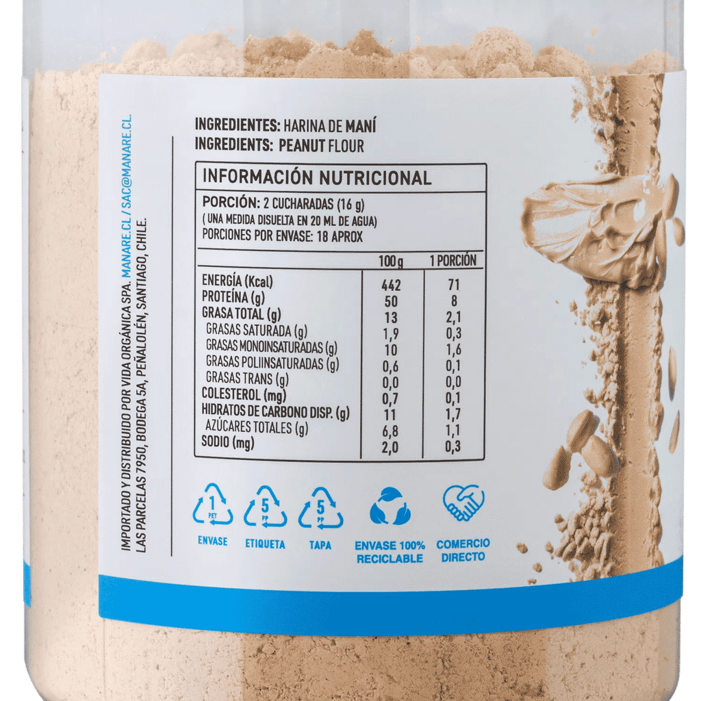 Mantequilla de maní en polvo 300 gr Manare - MANARE - Aldea Nativa