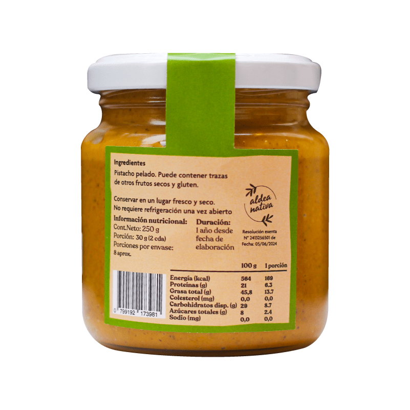 Mantequilla De Pistacho Aldea Nativa 250 Gr - ALDEA NATIVA - Aldea Nativa