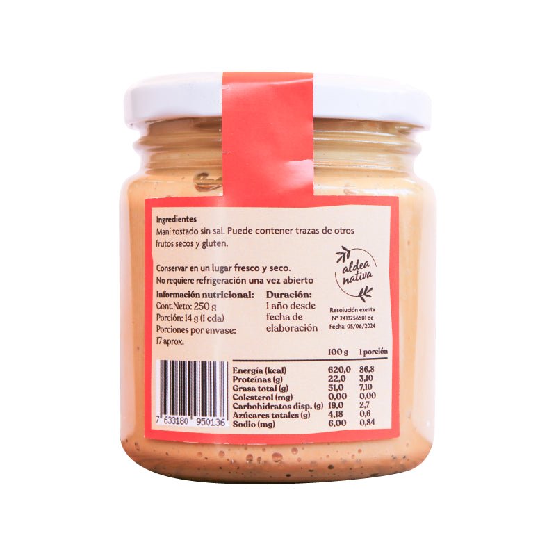 Mantequilla Mani Aldea Nativa 250 Gr - ALDEA NATIVA - Aldea Nativa