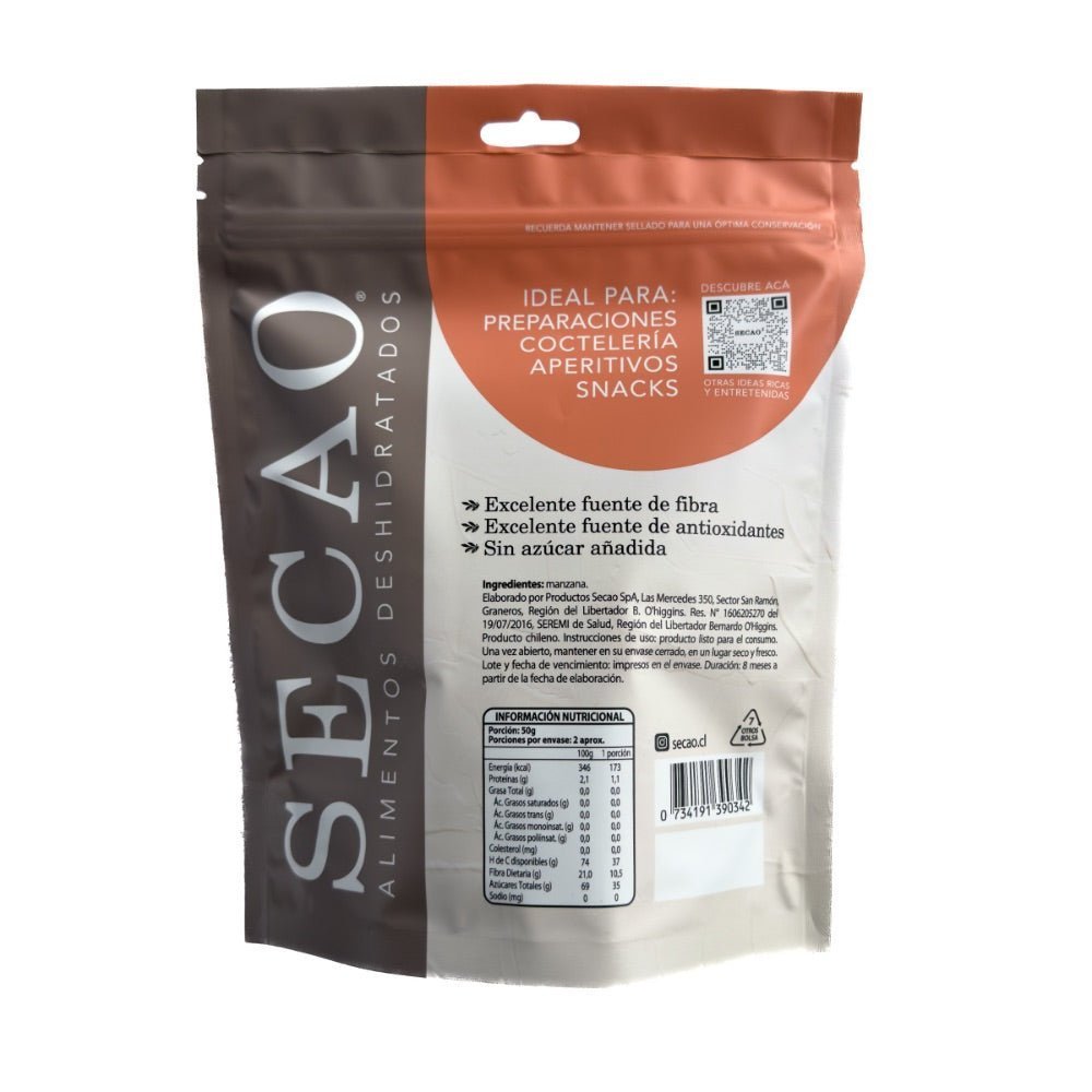 Manzana deshidratada Secao 80 Gr - SECAO - Aldea Nativa