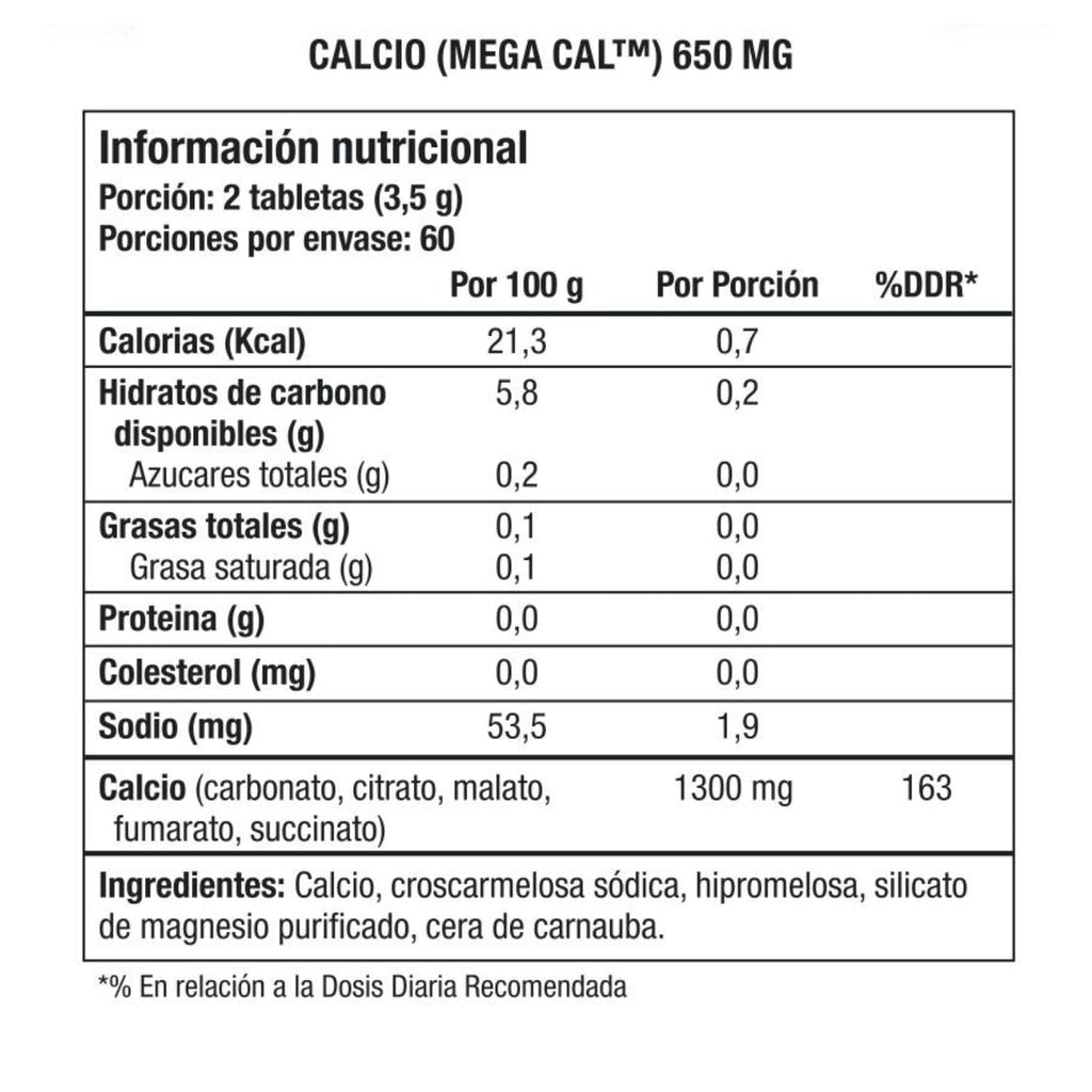 Mega cal 650 mg 120 cap Jamieson - JAMIESON - Aldea Nativa