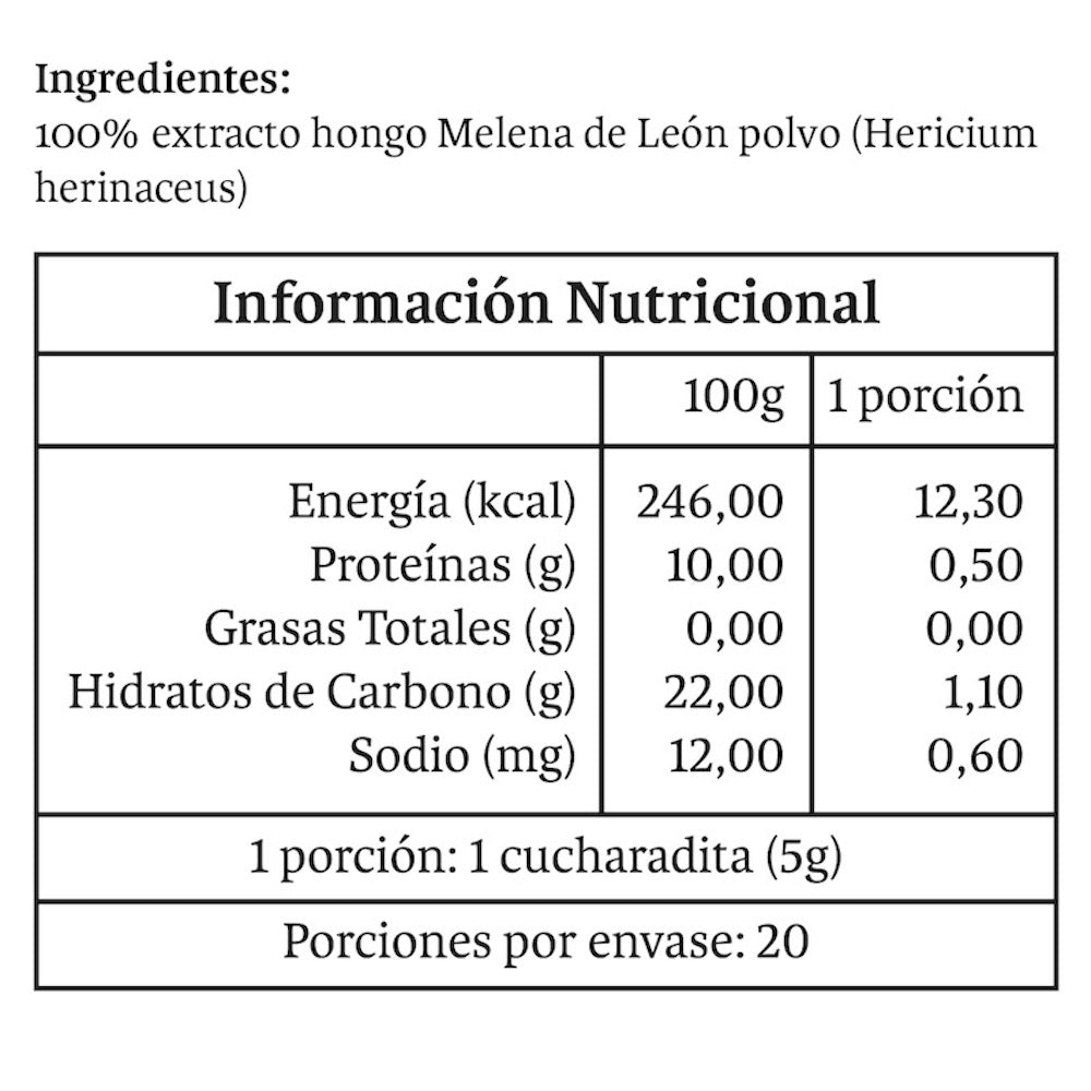 Melena de Leon Avanti En Polvo 100 Gr - AVANTI - Aldea Nativa