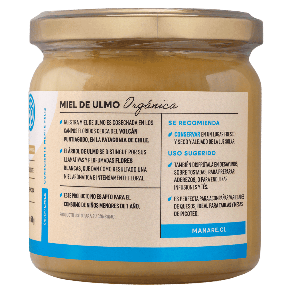 Miel de Ulmo Organica Manare 500 Gr - MANARE - Aldea Nativa