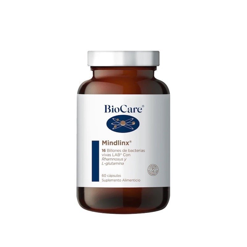 Mindlinx Probiótico con L Glutamina Biocare 60 Cap - BIOCARE - Aldea Nativa