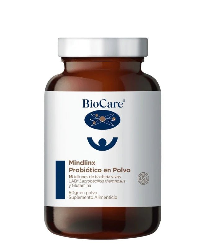 Mindlinx Probiotico En Polvo Con Glutamina Biocare 60 Gr - BIOCARE - Aldea Nativa