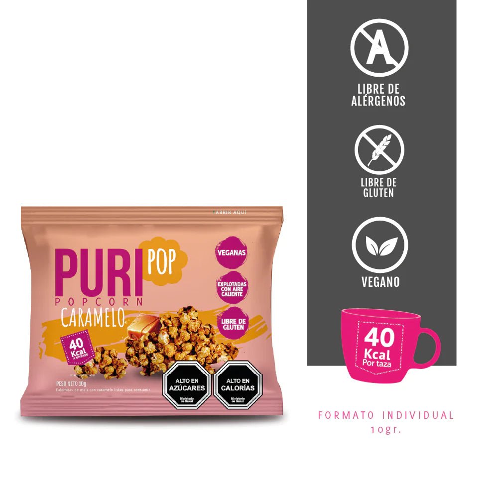 Mini Puri caramelo 10 gr Puri - PURISNACKS - Aldea Nativa