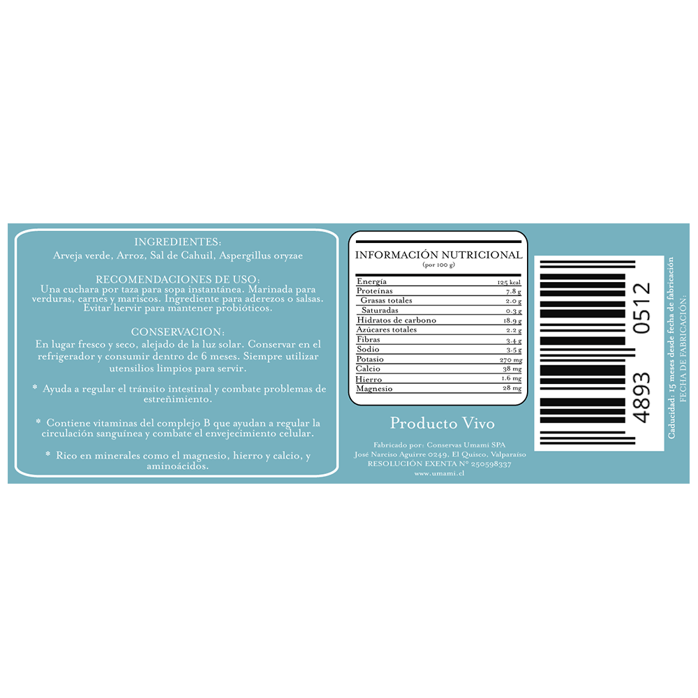 Miso de arvejas verdes 200 gr UMAMI - UMAMI - Aldea Nativa
