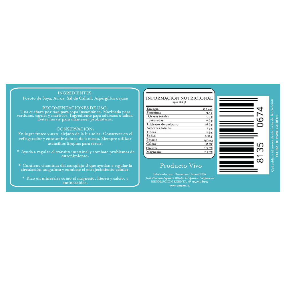 Miso soya 200 gr Umami - UMAMI - Aldea Nativa