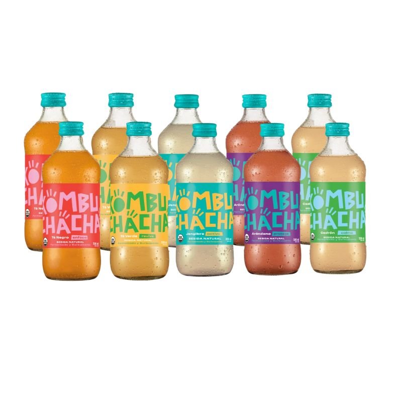 Pack 10 Kombuchas 500 Ml 6 Sabores Kombuchacha - Packs - Aldea Nativa