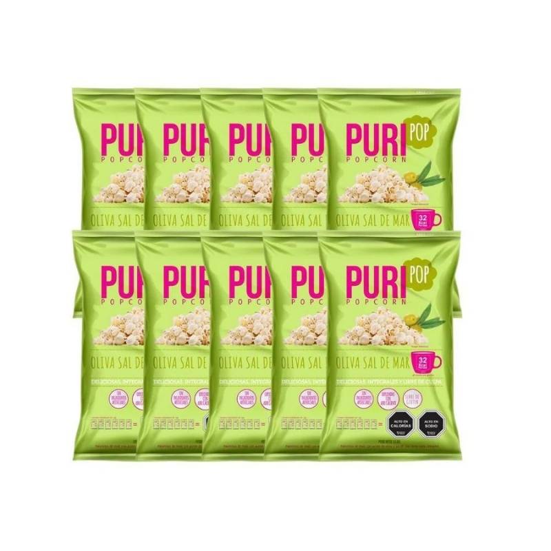 Pack 10 Puripop Sal de Mar Puripop 12 Gr - PURIPOP - Aldea Nativa