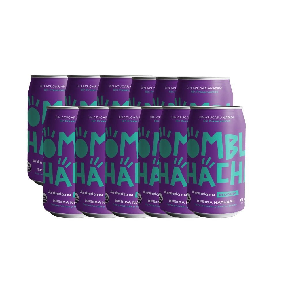 Pack 12 Arándano En Lata Kombuchacha 350 Ml - KOMBUCHACHA - Aldea Nativa