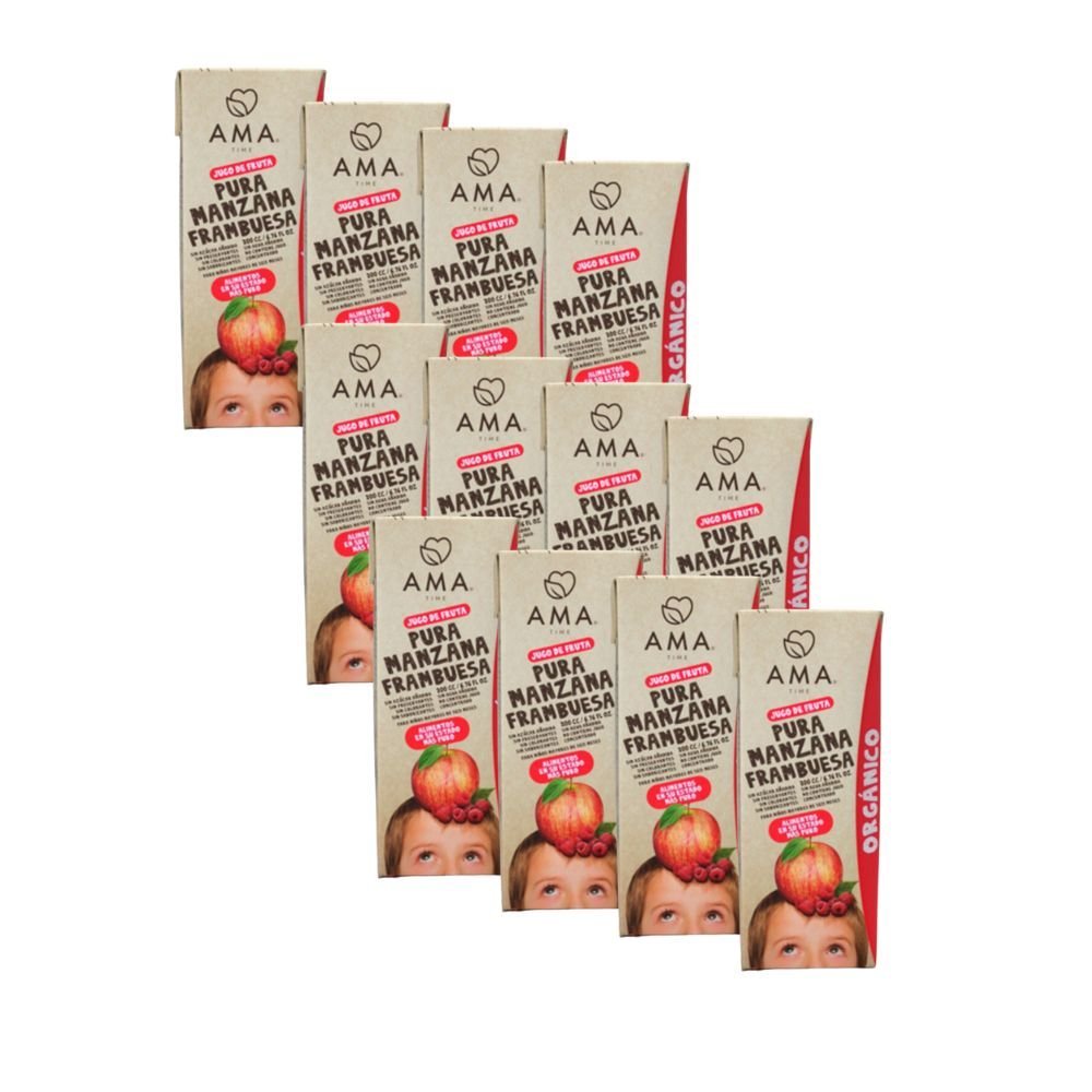 Pack 12 Jugo Manzana Org Ama 200 Ml Tetrapack - AMA - Aldea Nativa