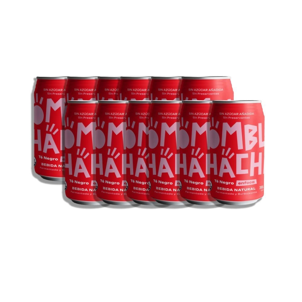 Pack 12 Kombucha Original En Lata Kombuchacha 350 Ml - KOMBUCHACHA - Aldea Nativa