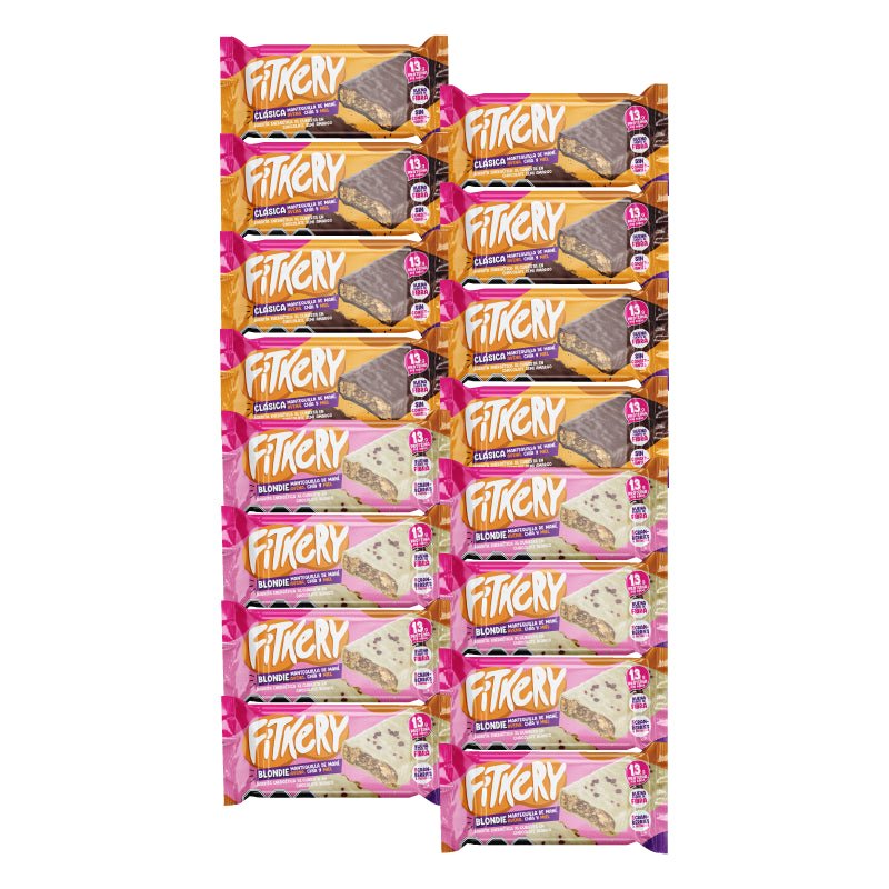 Pack 16 Barra Proteica Mix Sabores Fitkery 85 Gr - FITKERY - Aldea Nativa