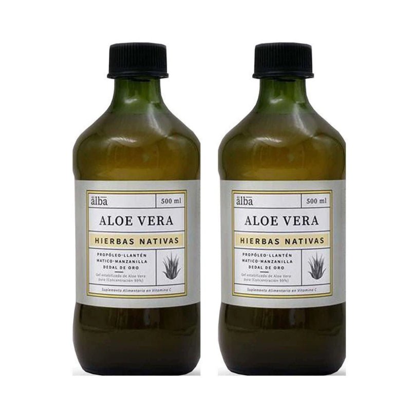 Pack 2 Aloe vera hierbas nativas 500 ml Apicola - APICOLA DEL ALBA - Aldea Nativa