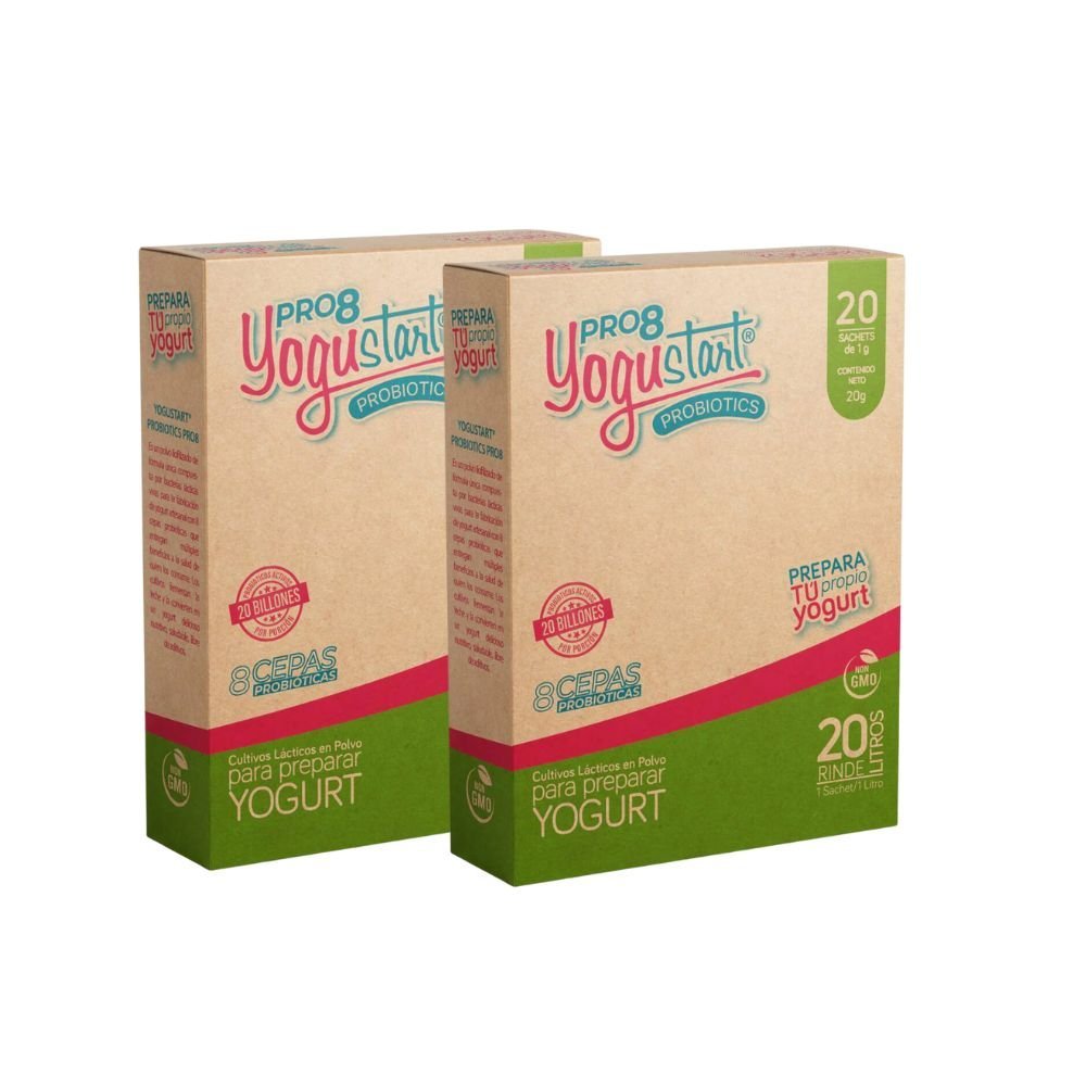 Pack 2 Cultivos Pro8 Yogurt Yogustart 20 Sachets - YOGUSTART - Aldea Nativa