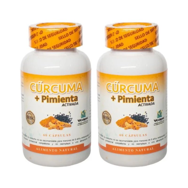 Pack 2 Curcuma Pimienta 60 cap Arksuperfoods - ARKSUPERFOODS - Aldea Nativa