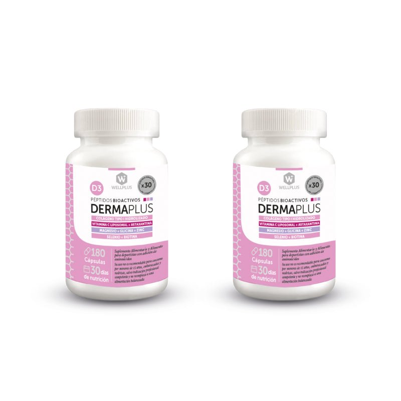 Pack 2 Dermaplus Wellplus 180 Cap - WELLPLUS - Aldea Nativa