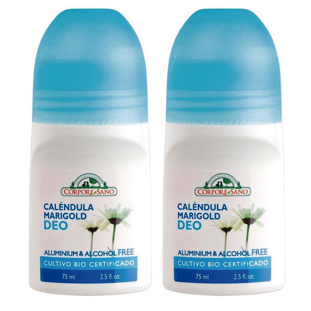 Pack 2 desodorante Roll On Calendula Corpore Sano 75 Ml - CORPORE SANO - Aldea Nativa