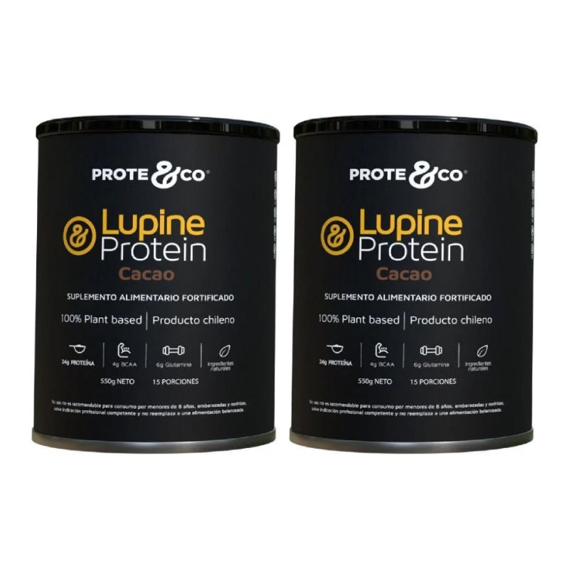 Pack 2 Lupine Protein Cacao 550 gr Prote&Co - PROTE&CO - Aldea Nativa
