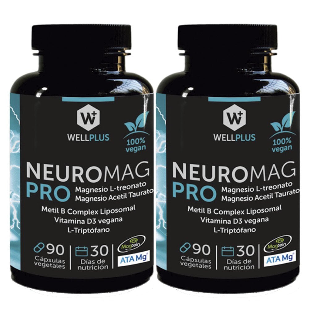 Pack 2 Neuro Mag Pro Wellplus 90 Cap - WELLPLUS - Aldea Nativa