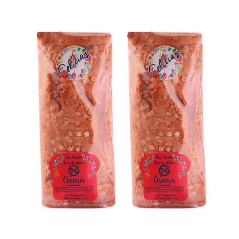 Pack 2 Pan avena sin gluten 1 kg Celicias - CELICIAS - Aldea Nativa