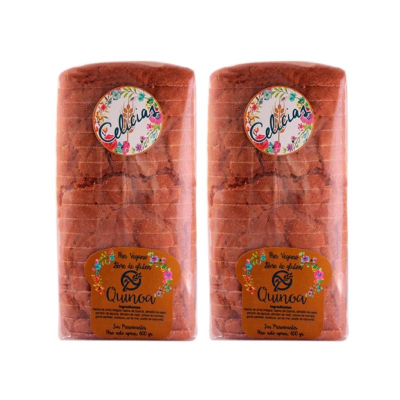 Pack 2 Pan de Quinoa sin gluten 1 kg Celicias - CELICIAS - Aldea Nativa