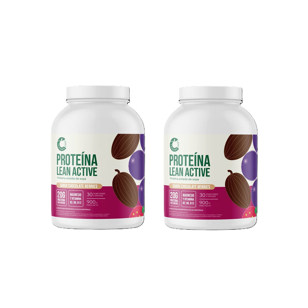 Pack 2 Proteina Lean Active Cacao berries 900 gr Cascara Foods - CASCARA FOODS - Aldea Nativa