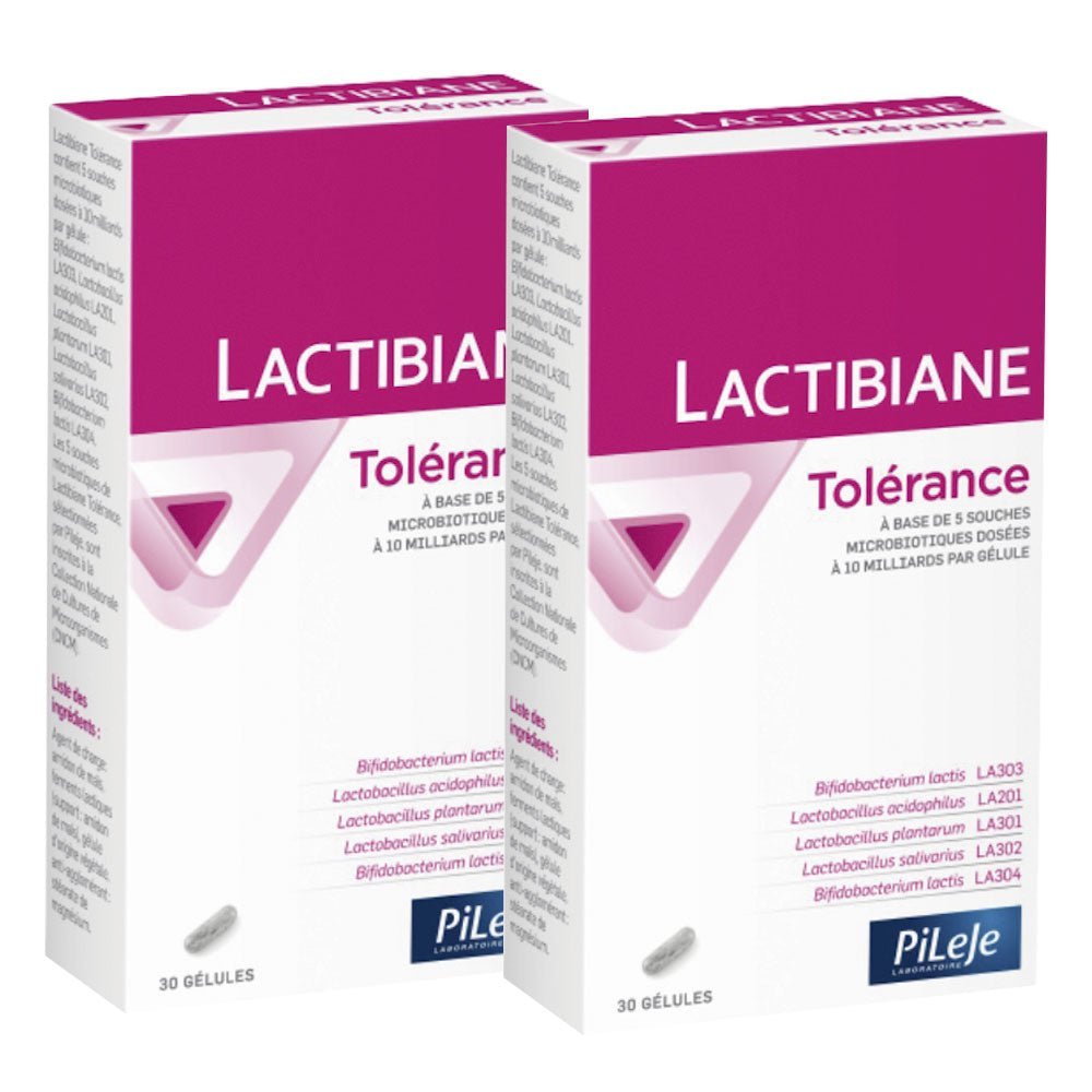 Pack 2 Tolerance Probiotico Lactibiane Pileje 30 Cap - PILEJE - Aldea Nativa