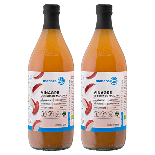 Pack 2 Vinagres de Manzana Manare 1 Lt - MANARE - Aldea Nativa