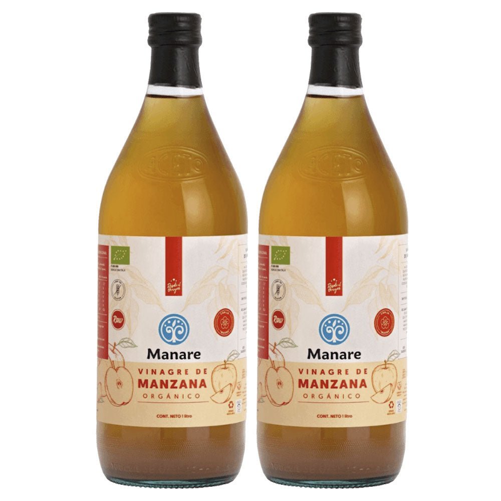 Pack 2 Vinagres de Manzana Manare 1 Lt - MANARE - Aldea Nativa